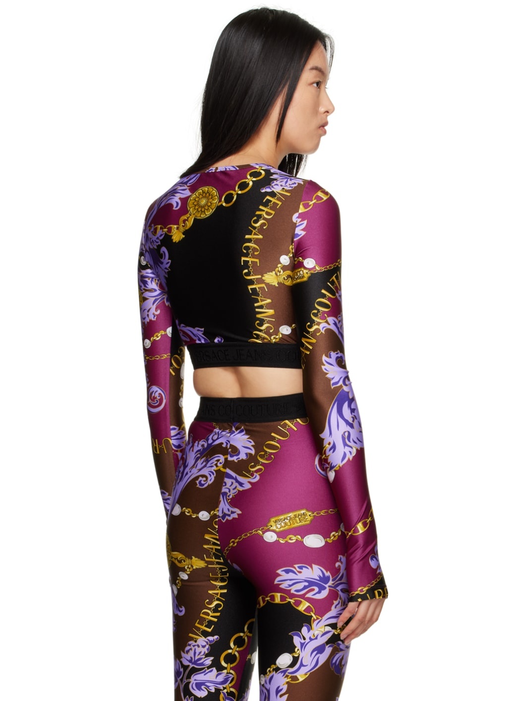Purple Chain Couture Long Sleeve T-Shirt - 3