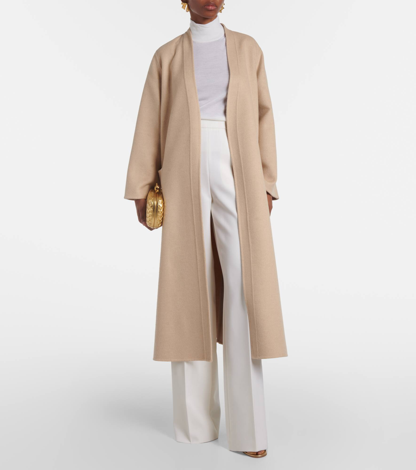 Vezzoso camel hair wrap coat - 2