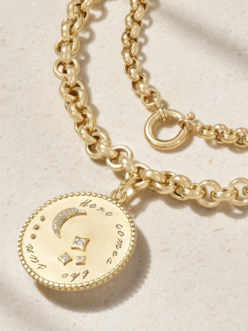 Roi Soleil 18-karat Gold, Diamond And Citrine Necklace 3