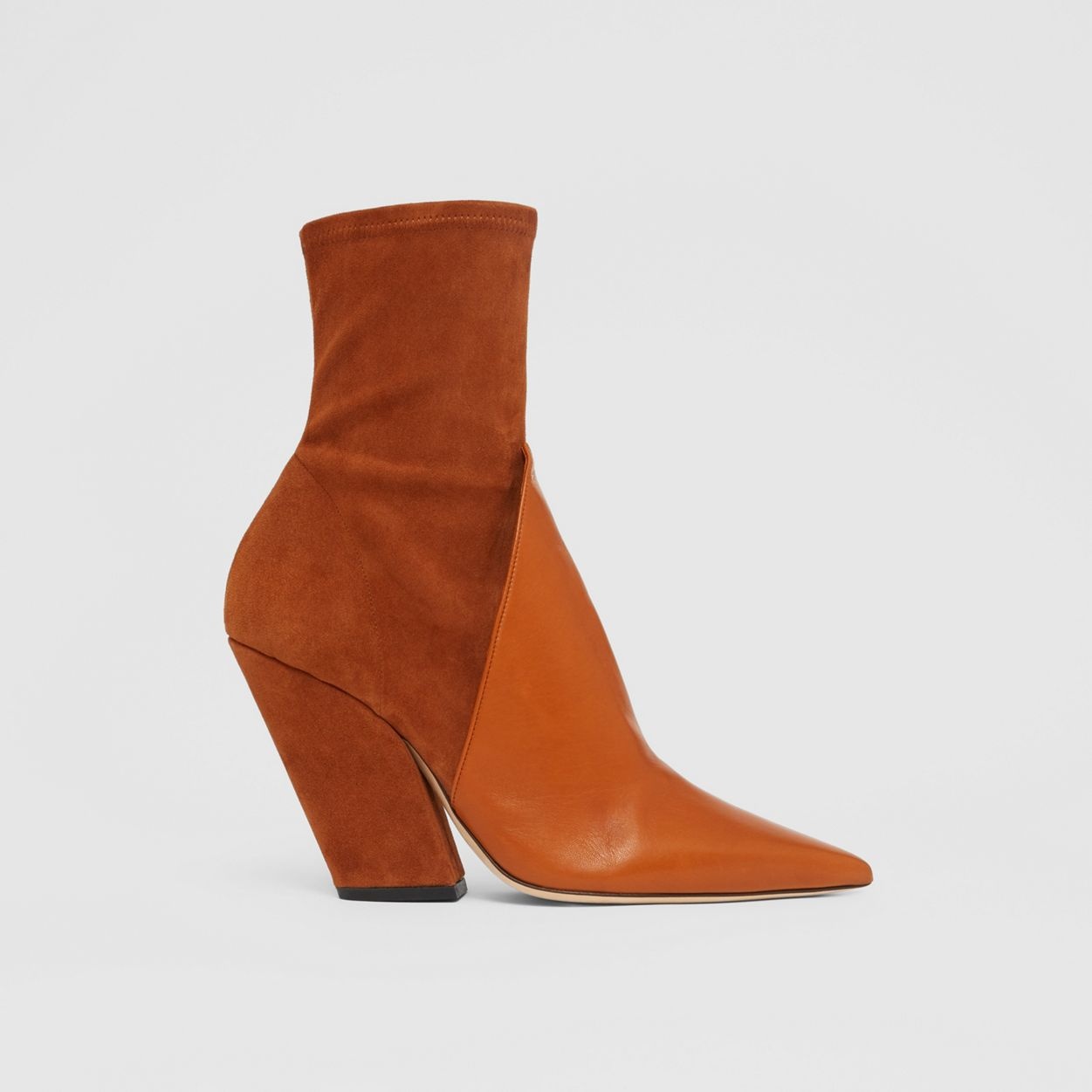 Panelled Suede and Lambskin Ankle Boots - 1