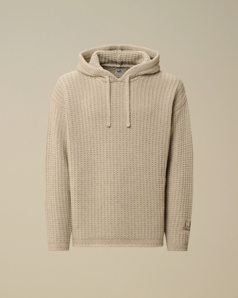 Lambswool GRS Boxy Hooded Sweater 1