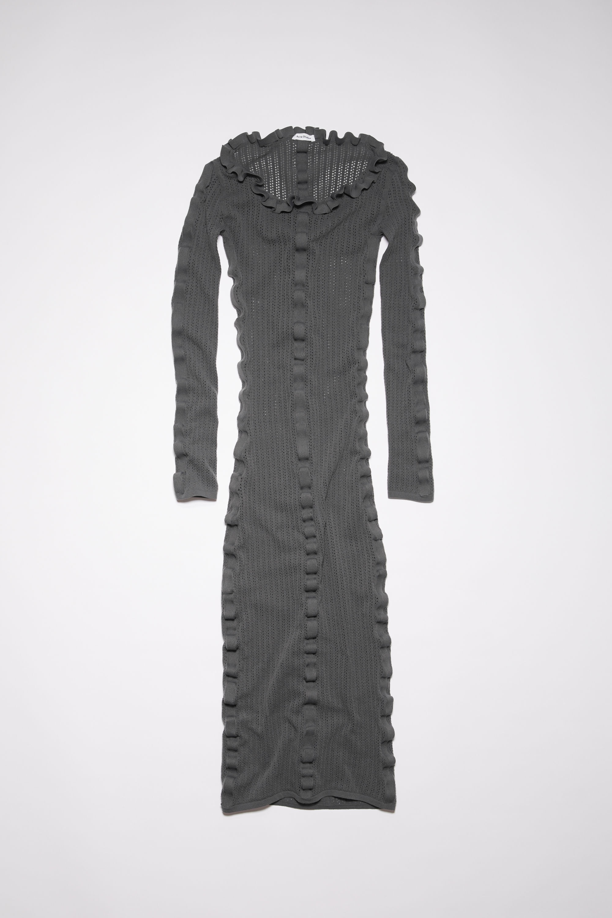 Long sleeve dress - Charcoal Grey - 7