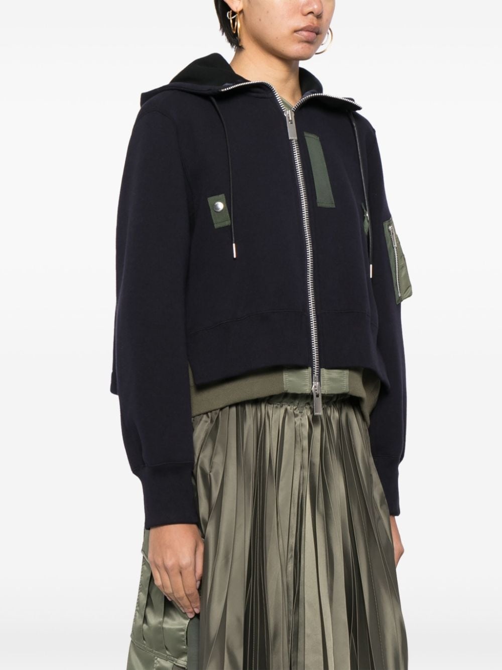panelled colour-block jacket - 3