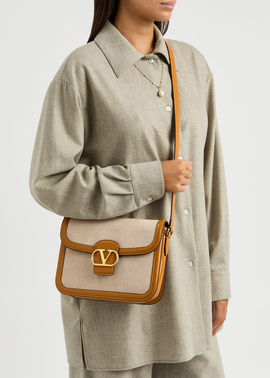 Valentino Garavani 9T05 Canvas and Leather Shoulder bag - 5
