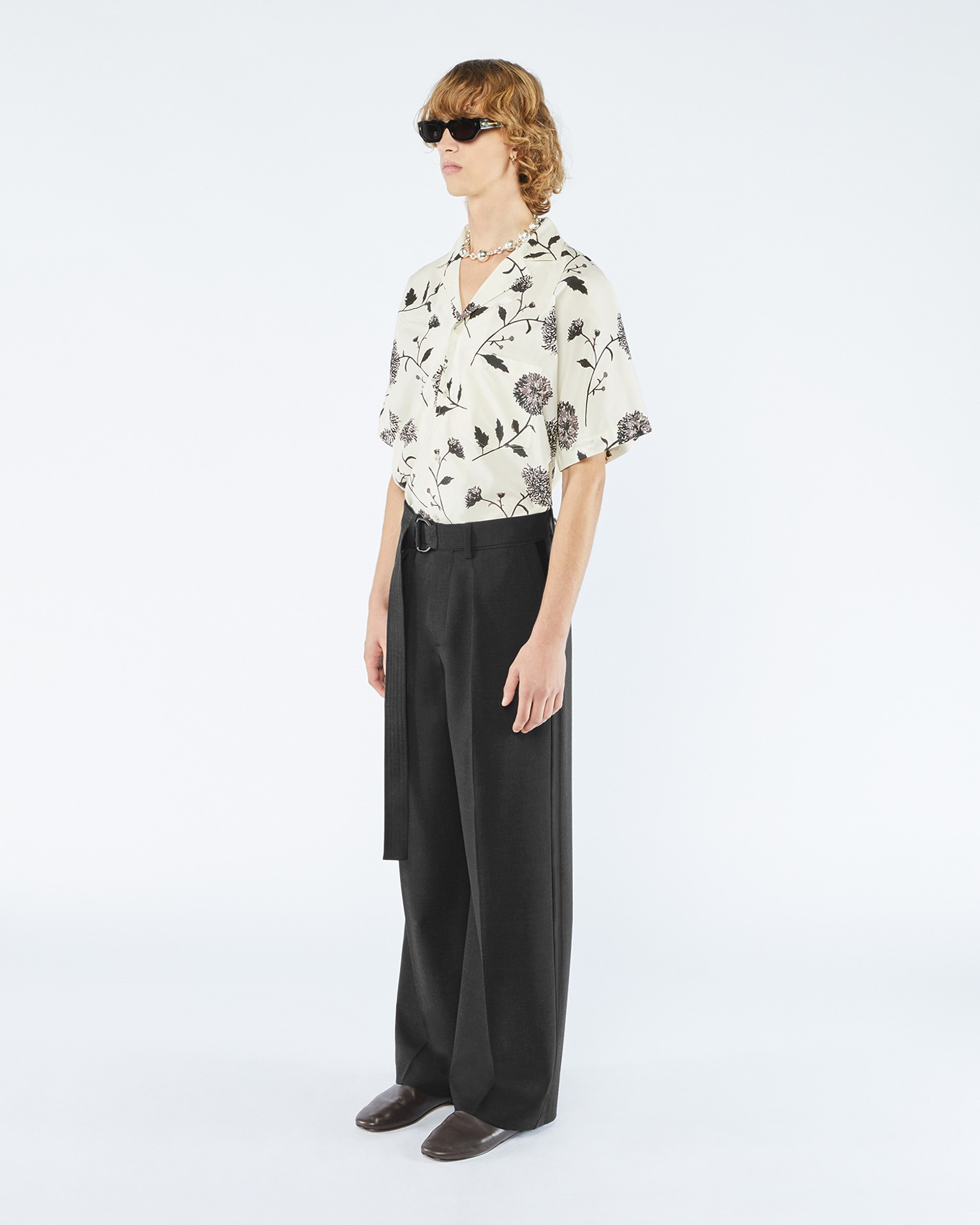 BENTO - Wool-blend pants - Off-black - 3