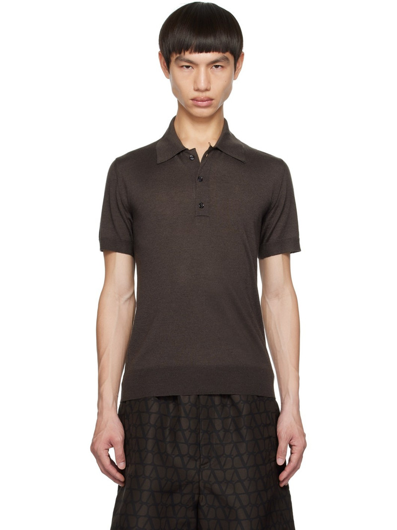 Brown Buttoned Polo 1