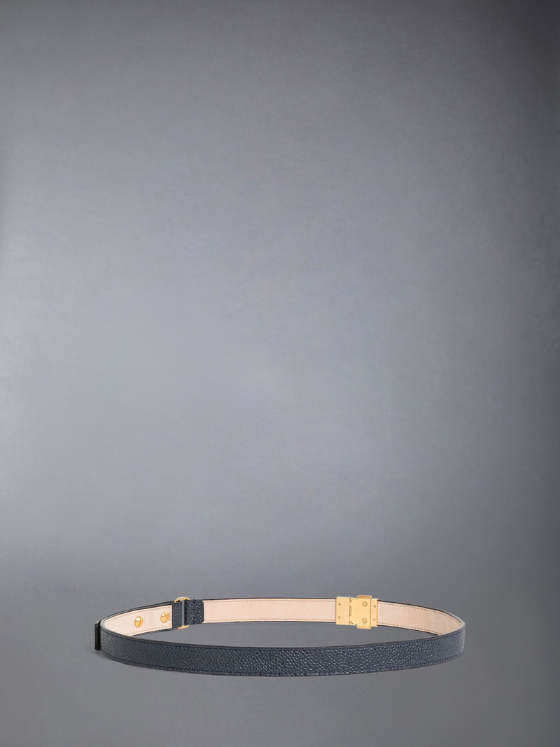 Thom Browne PEBBLE GRAIN LEATHER CLIP BUCKLE BELT outlook