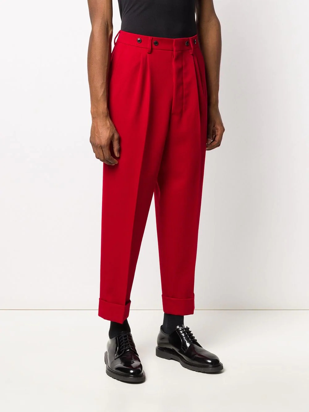 pleated carrot-fit trousers - 3