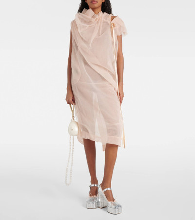Simone Rocha Bow-detail gathered tulle minidress outlook