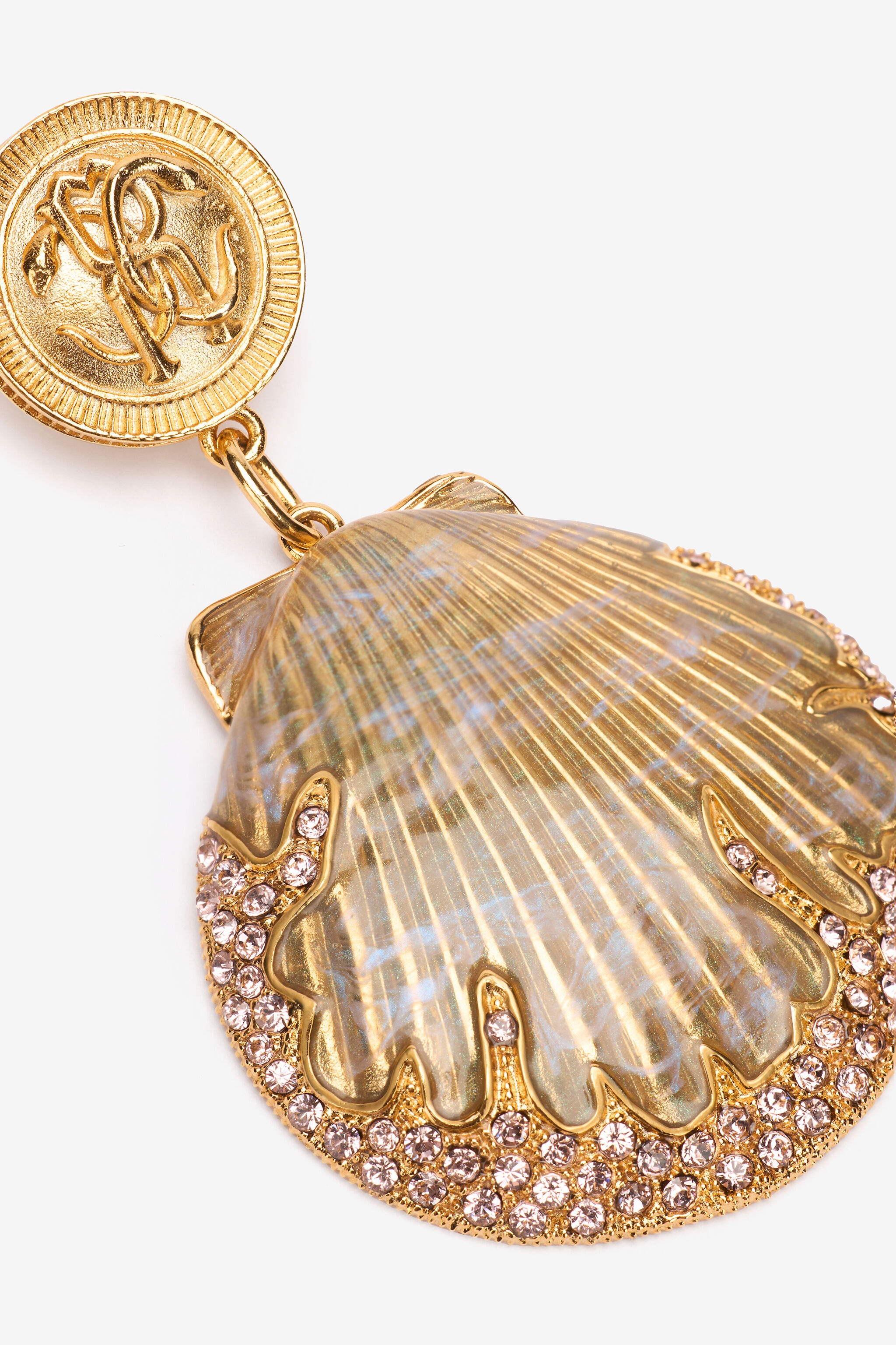 Earrings With Shells And Crystals - 5