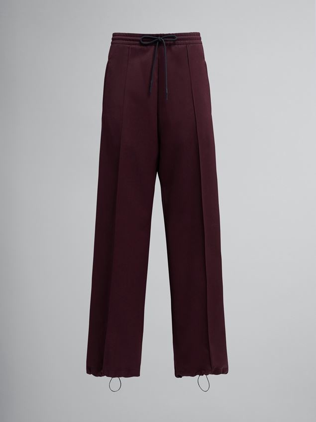 SUSTAINABLE WOOL GABARDINE TROUSERS - 1