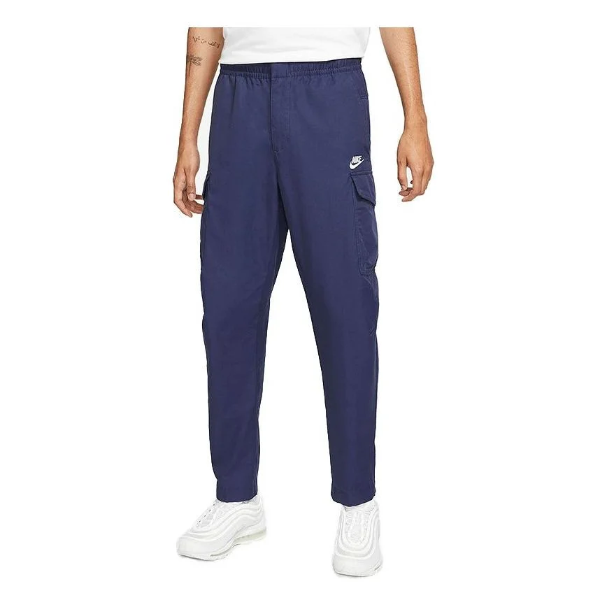Men's Nike Sportswear Utility Casual Sports Woven Unlined Long Pants/Trousers Navy Blue DD5208-410 - 1