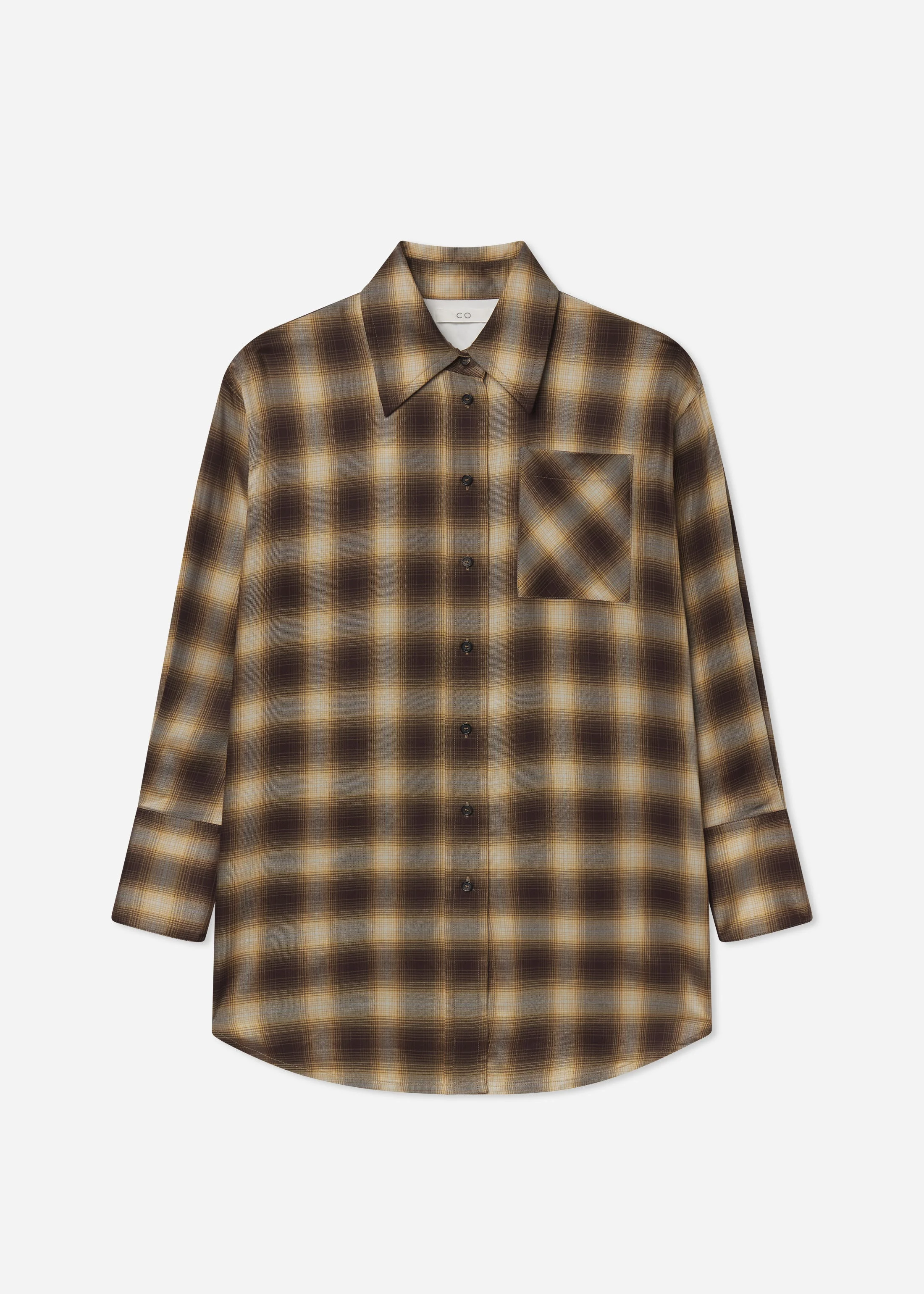 Oversized Shirt in Tencel Plaid - 1