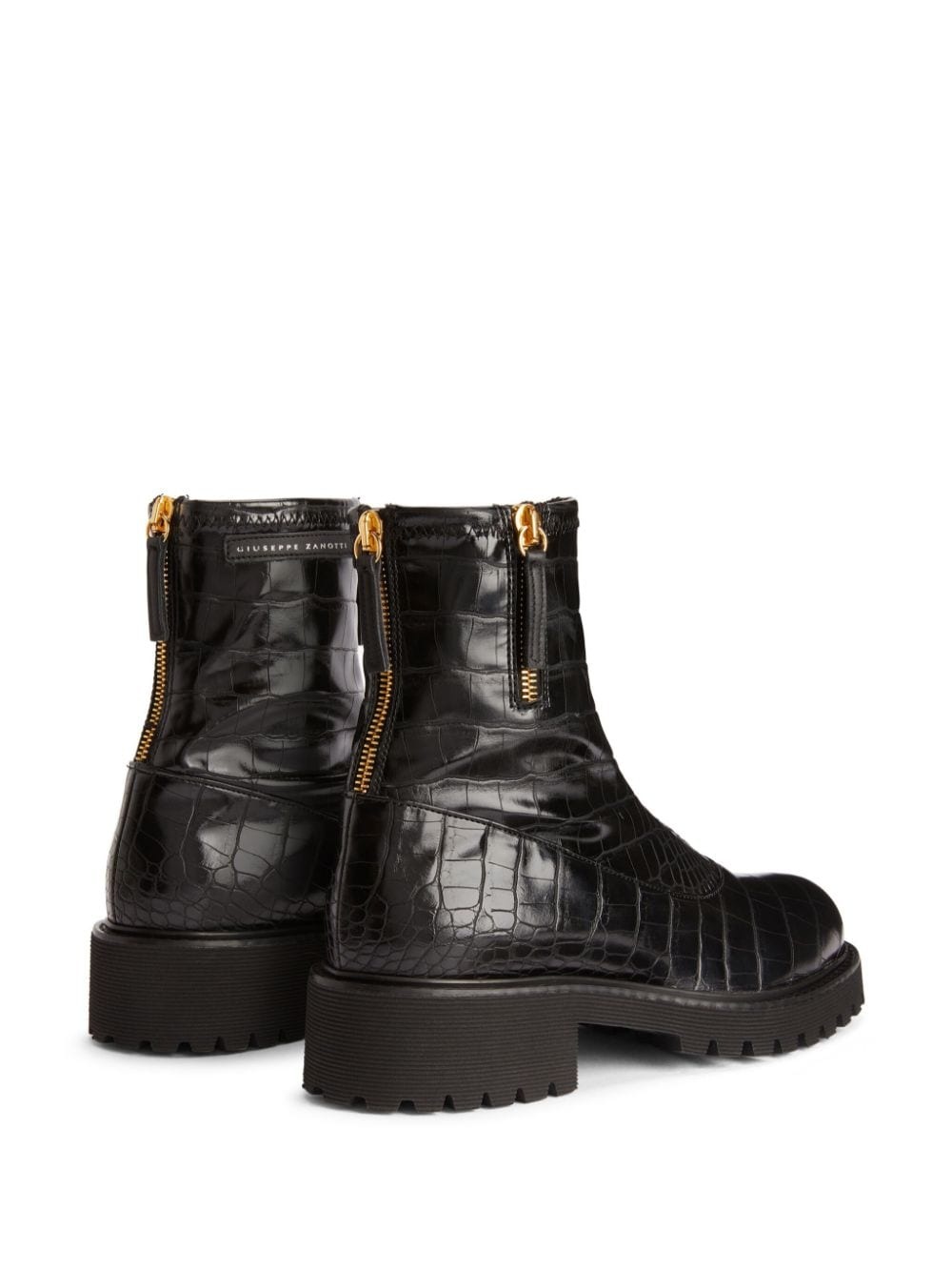 Avice embossed crocodile-effect boots - 3