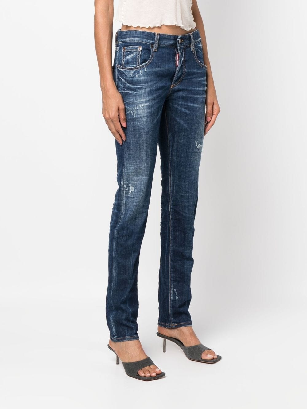 24/7 distressed skinny jeans - 3