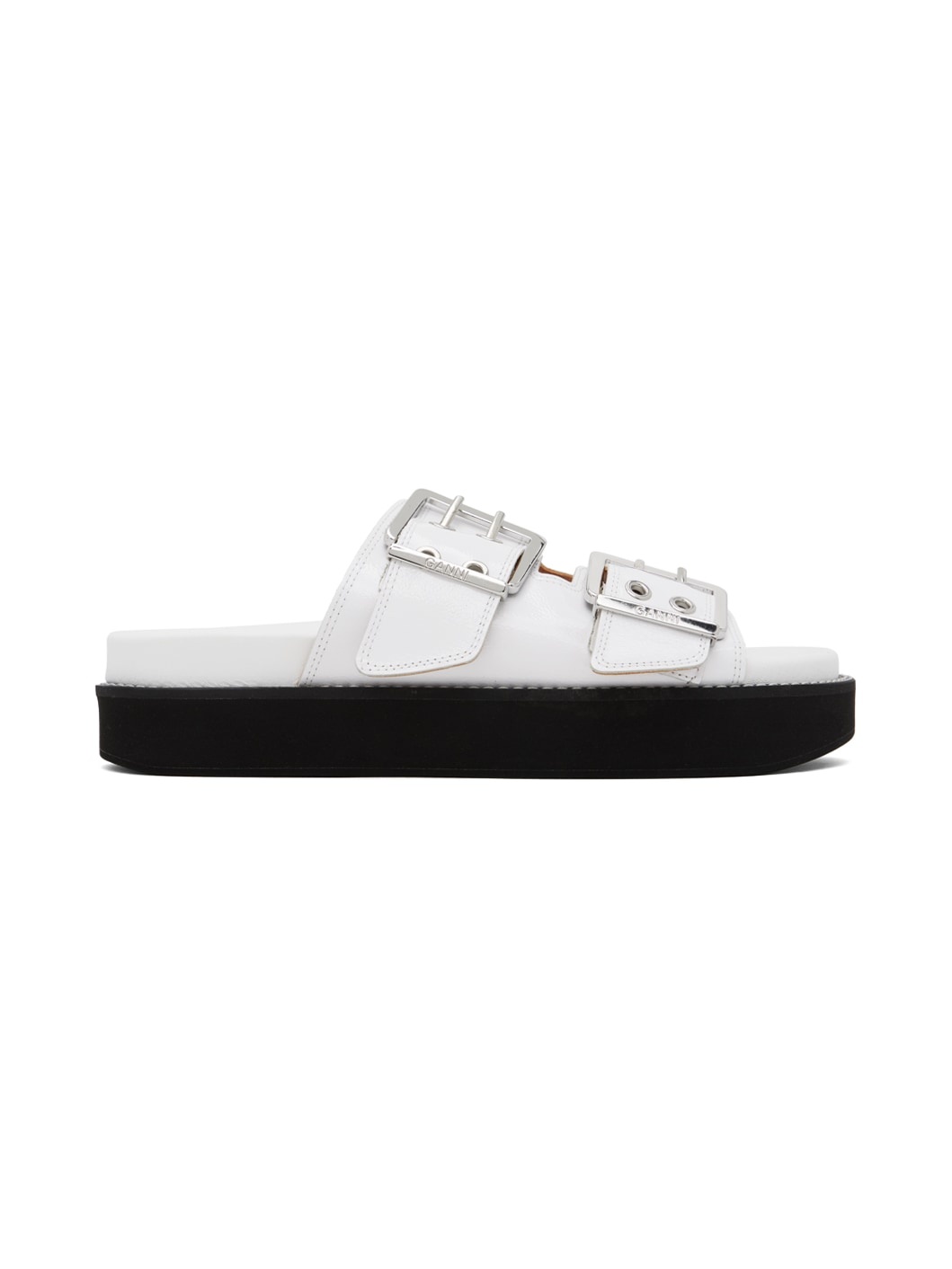 White Wide Chunky Sandals - 1