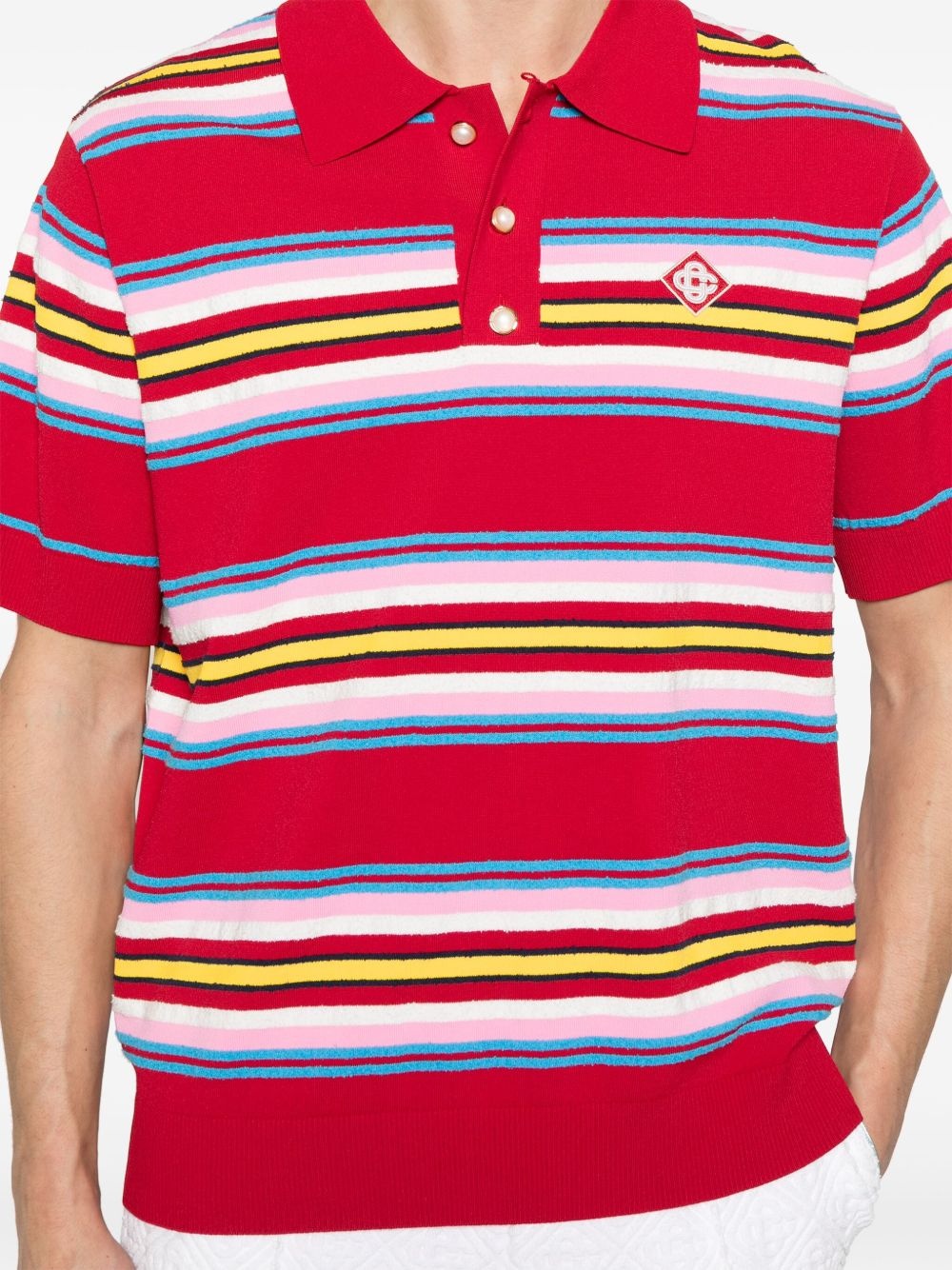 striped polo shirt - 4