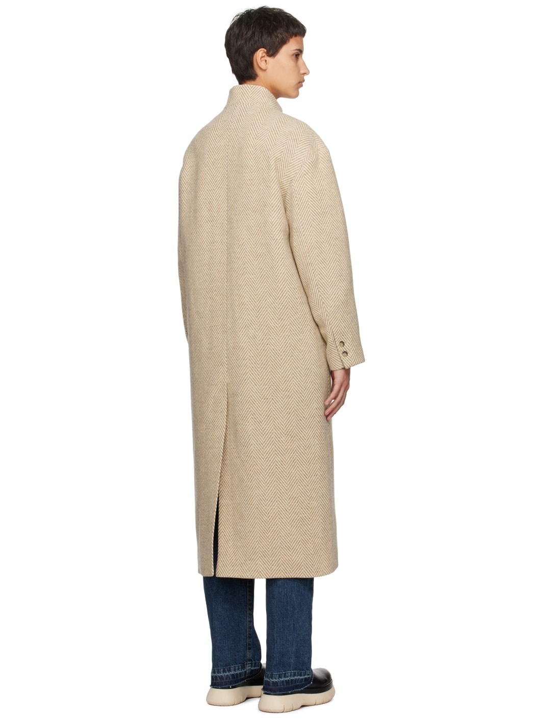Beige & White Sabine Coat - 3