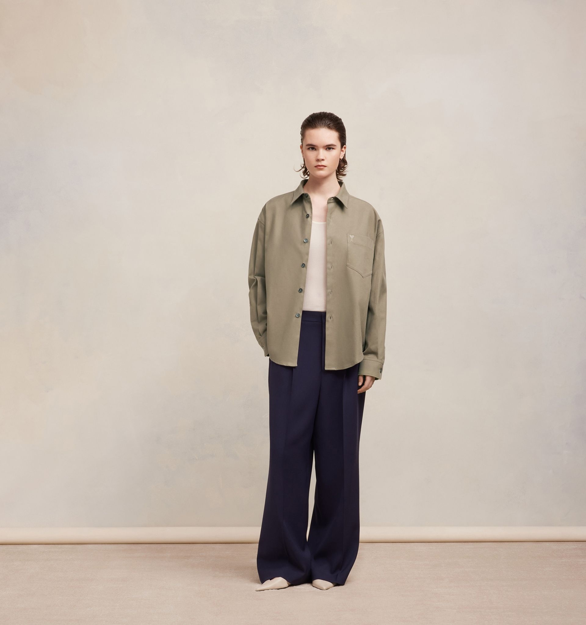 AMI Paris Ami De Coeur Boxy Fit Shirt | REVERSIBLE