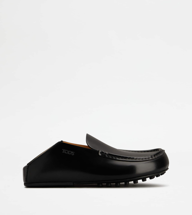 SLIPPER LOAFERS IN LEATHER - BLACK 1