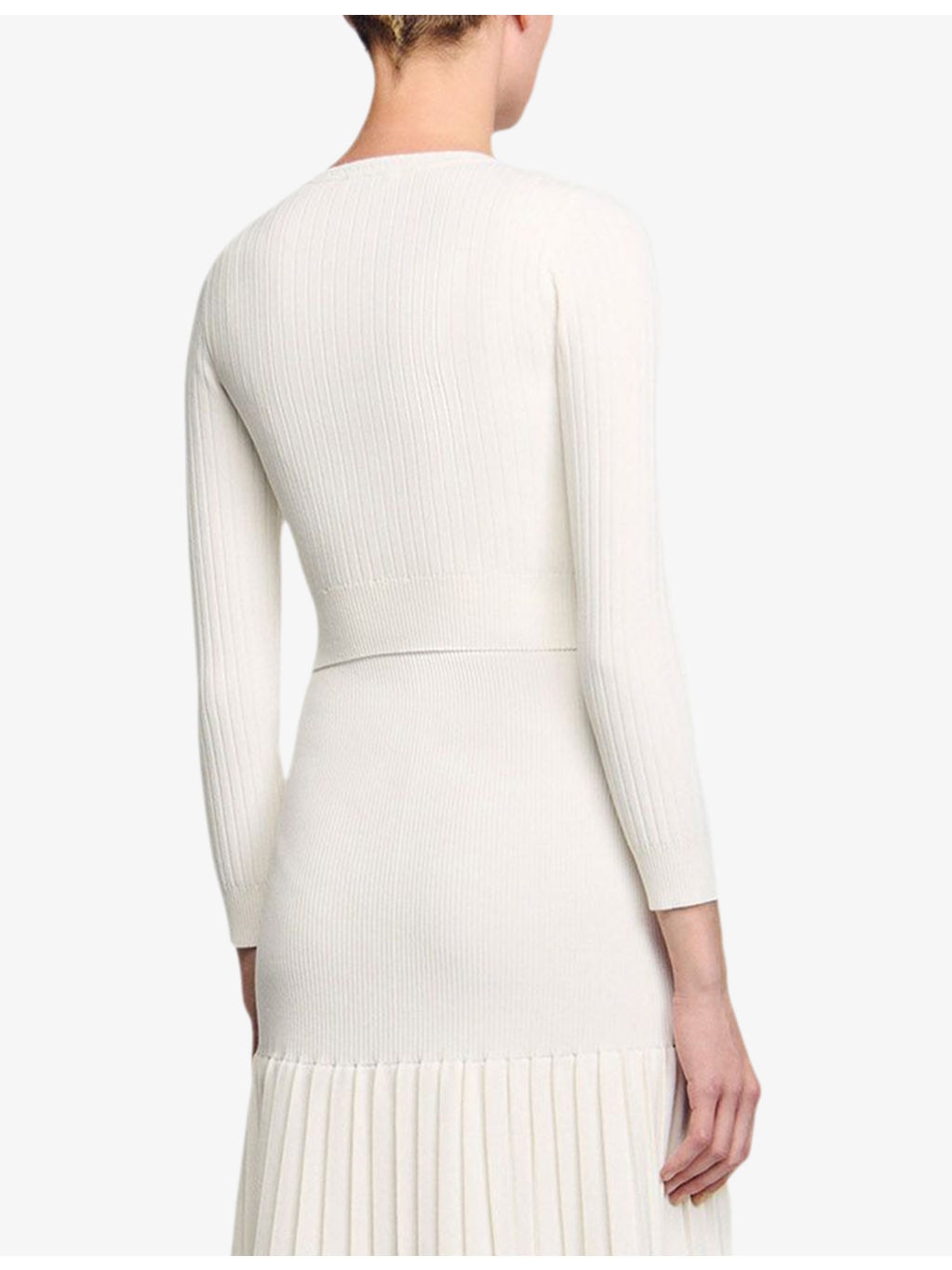 Slim-Fit Ribbed Cropped Stretch-Knit Cardigan - 4