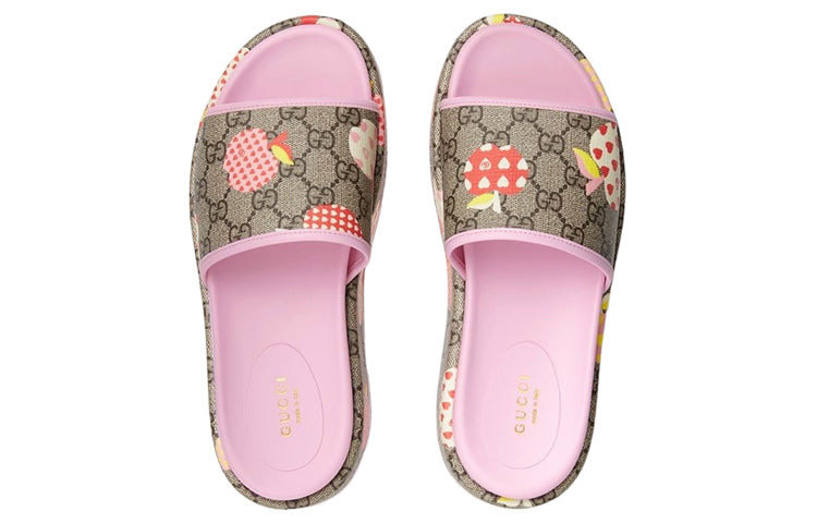 (WMNS) Gucci Rubber GG Slide 'Les Pommes' 664214-22K20-8961 - 3