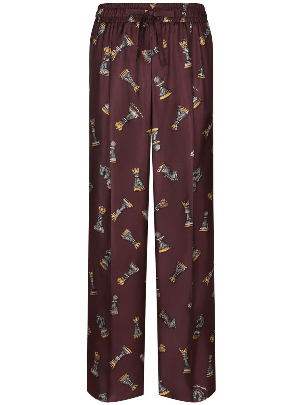 chess-print trousers - 1