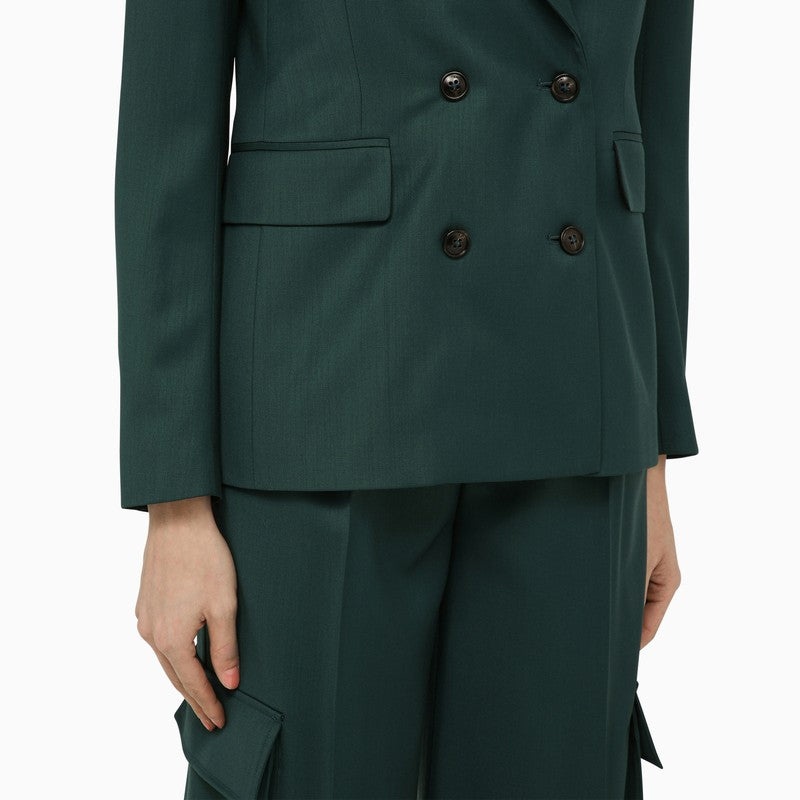 ジャケット AMIRI FOREST GREEN DOUBLE-BREASTED JACKET IN WOOL AMIRI Amiri Forest Green Double-Breasted Jacket In Wool