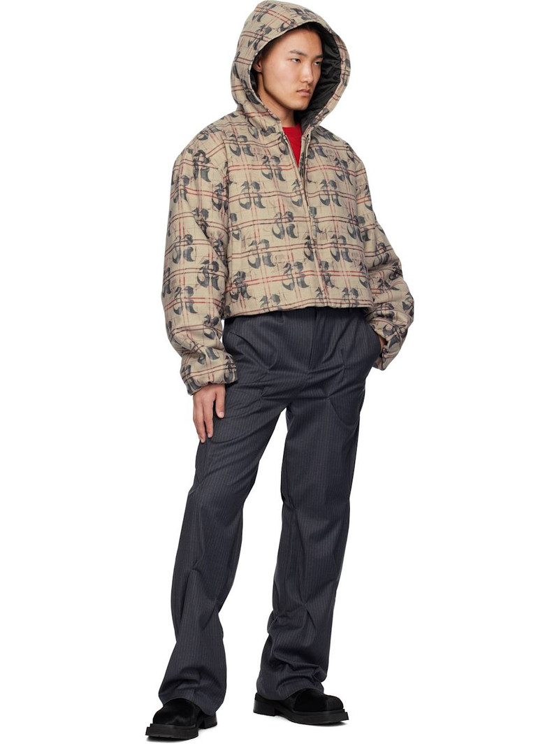 KUSIKOHC Beige Pattern Anorak Windbreaker Jacket outlook