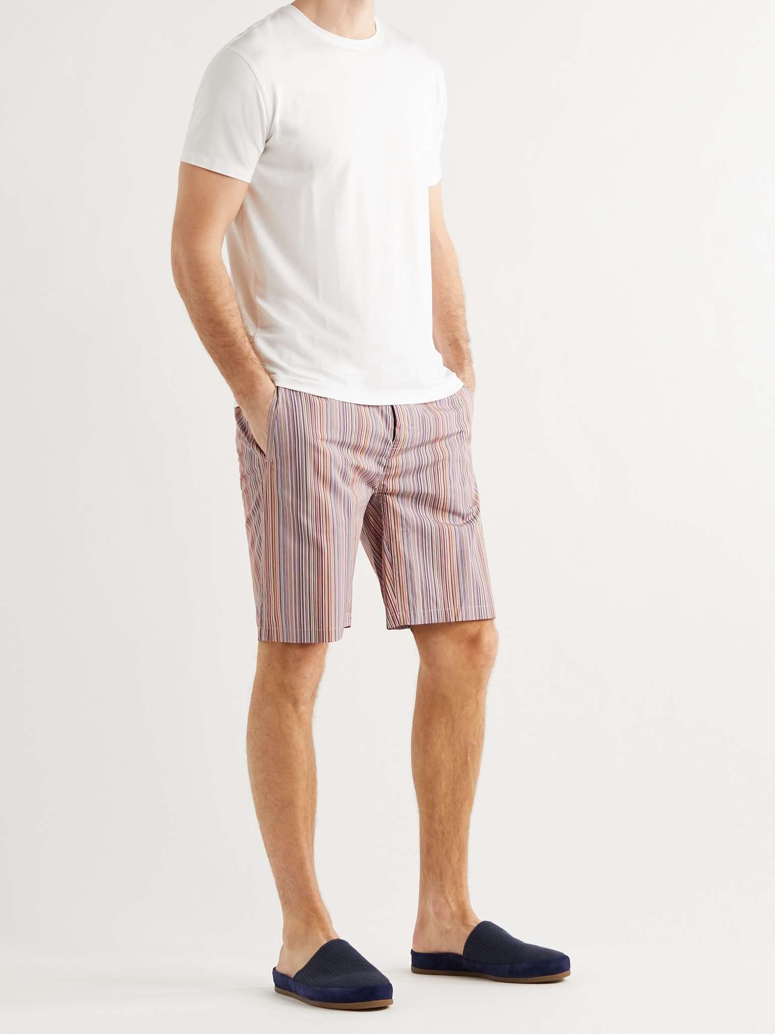 Striped Cotton Drawstring Pyjama Shorts - 2