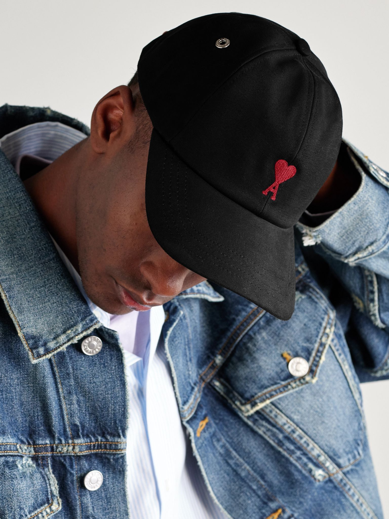 Logo-Embroidered Cotton-Twill Baseball Cap Black - 2