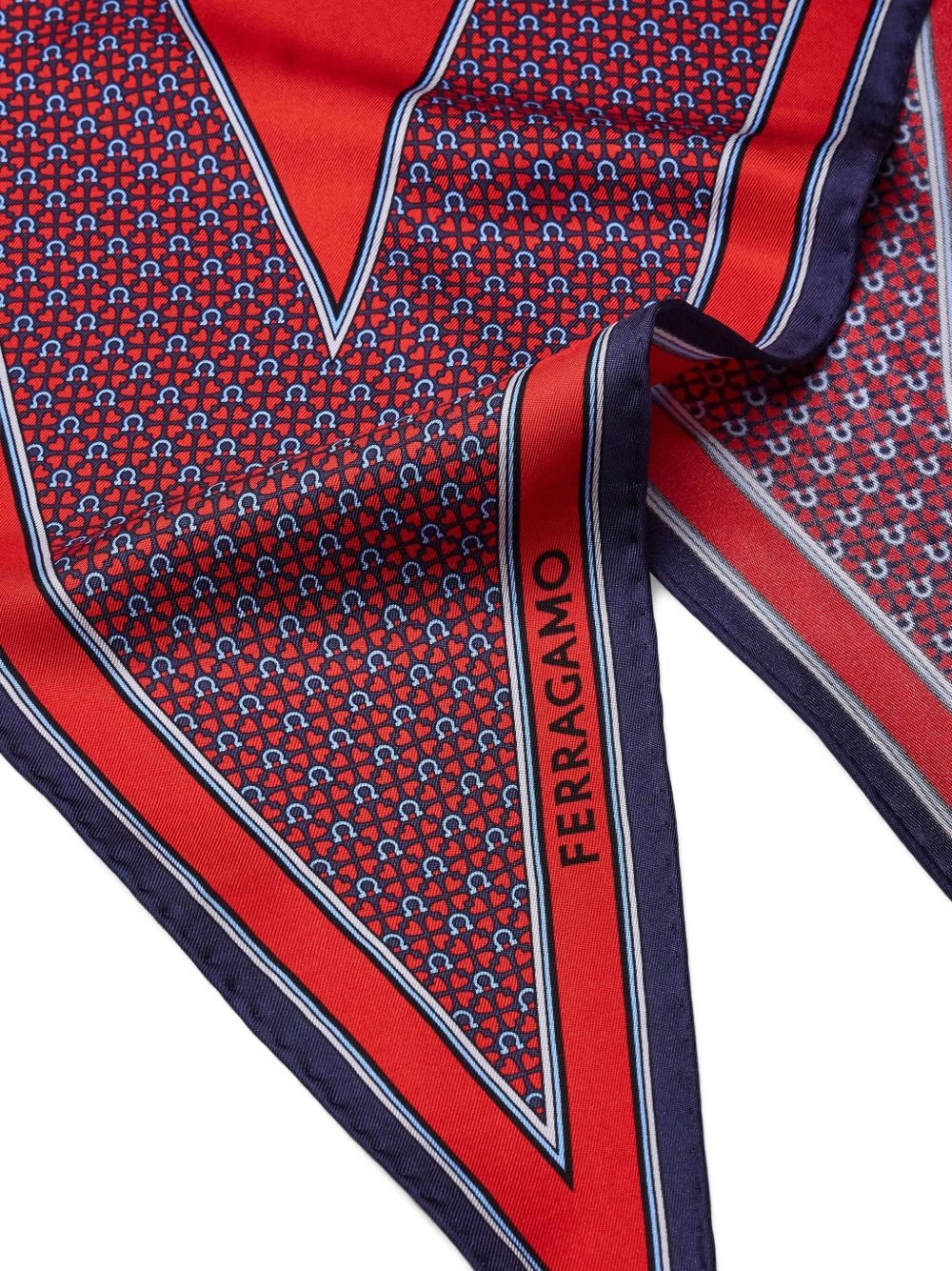 geometric-patterned silk scarf - 2