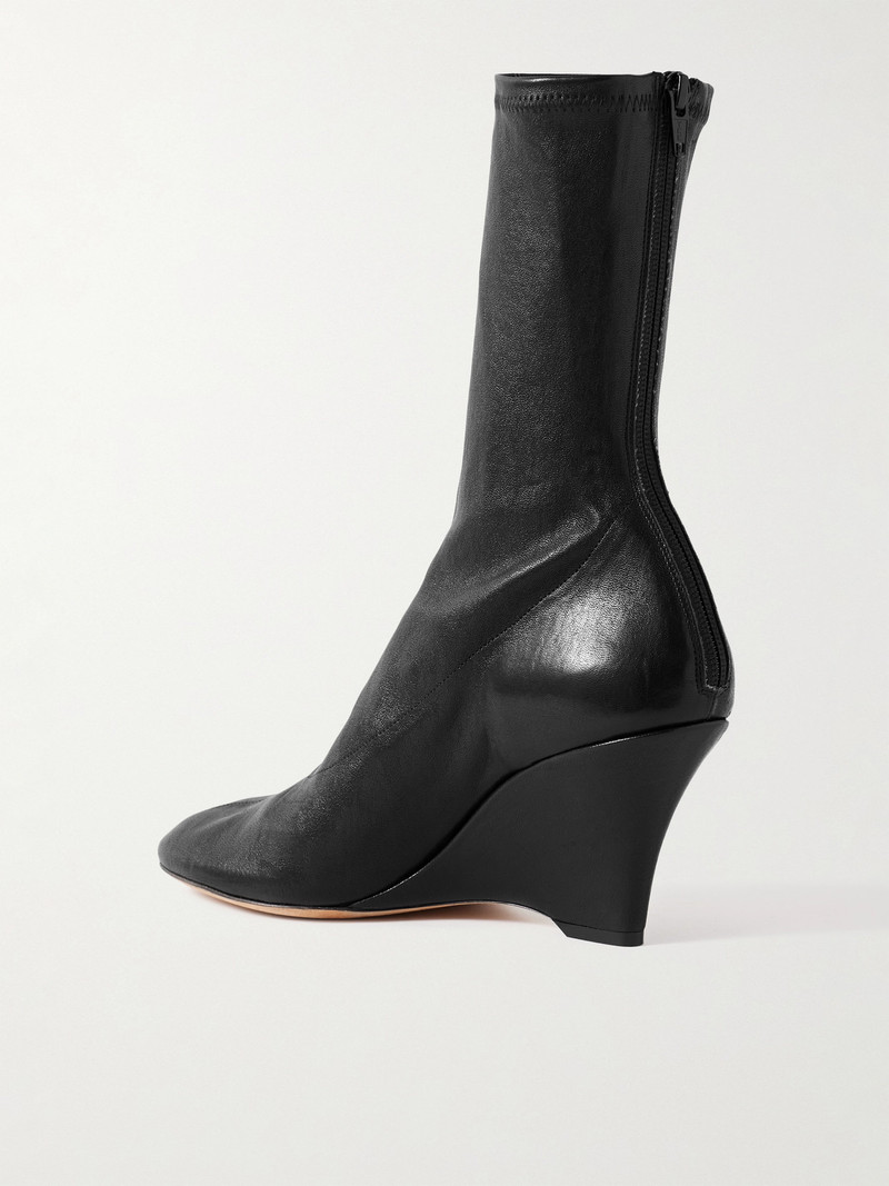 Leather Wedge Ankle Boots 3