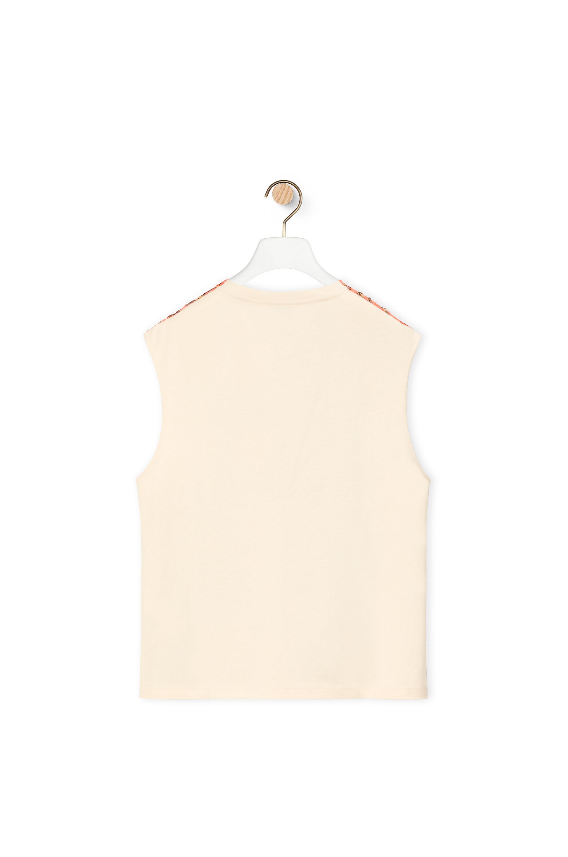 Sleeveless sequin embroidery top in cotton - 4