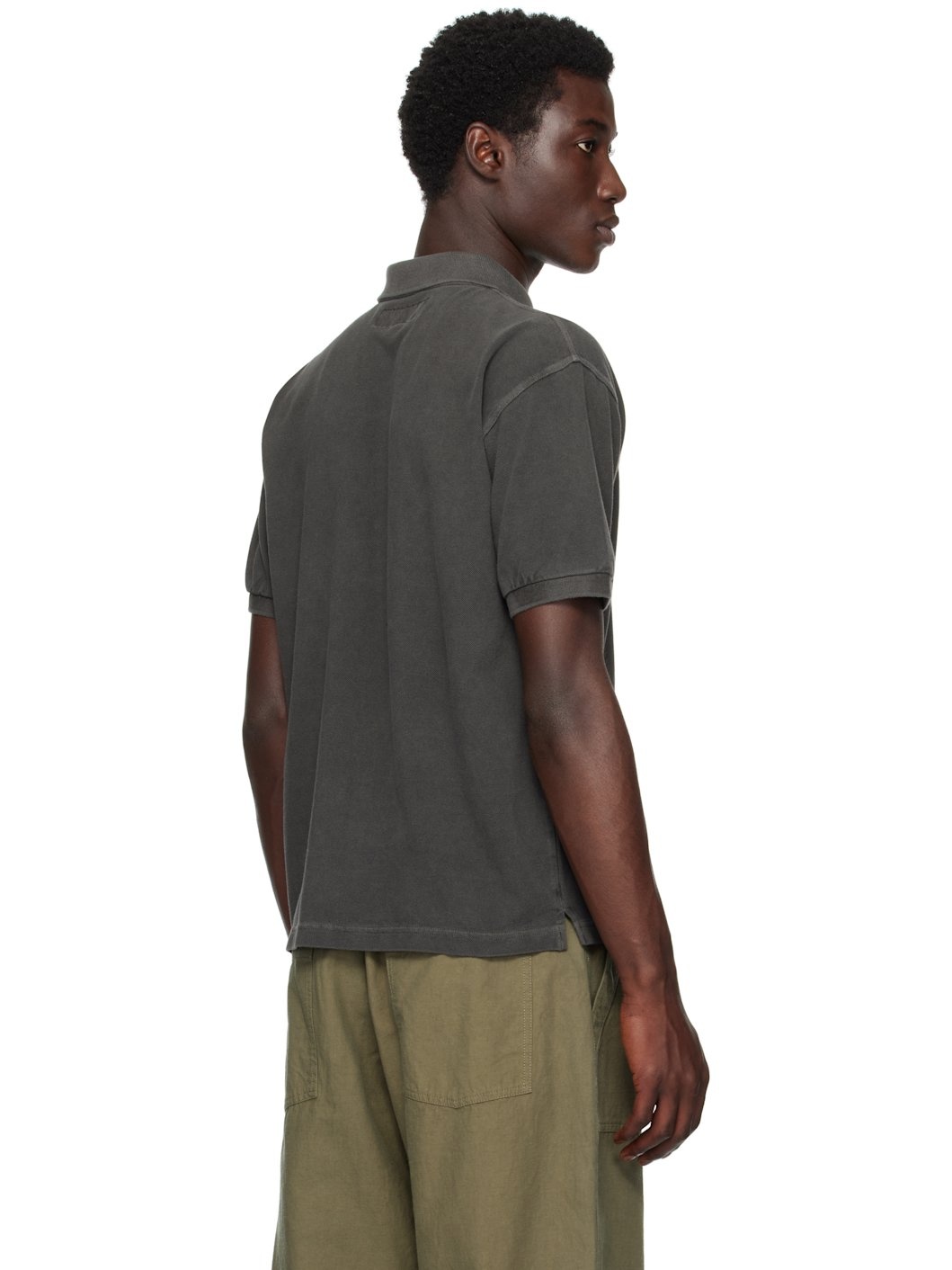 Gray Pigment Dyed S/S Polo - 3