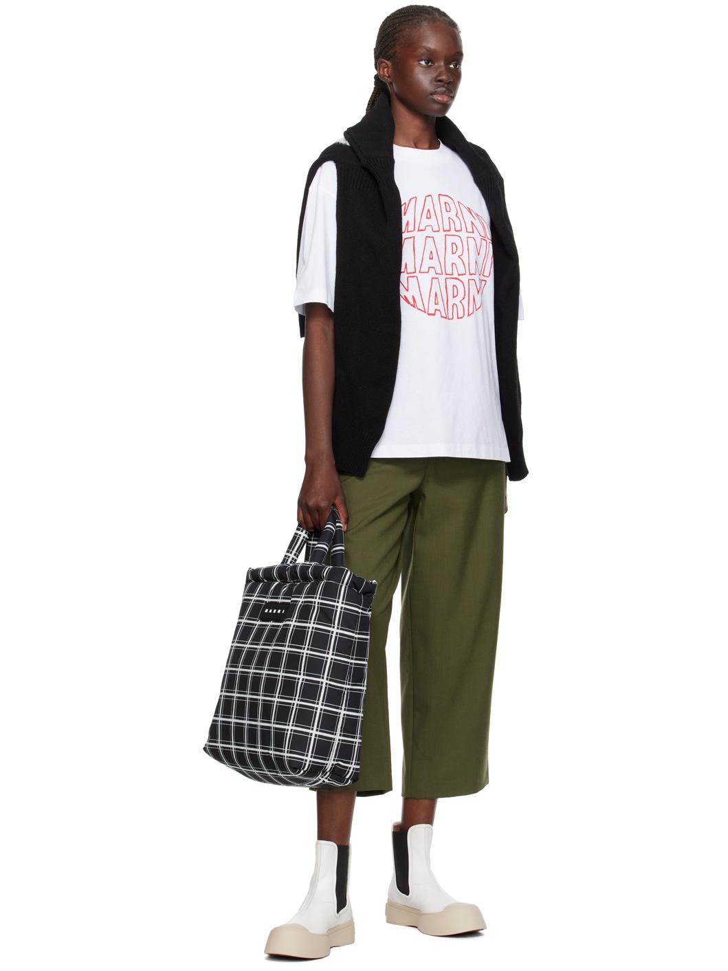 Green Cropped Trousers - 4