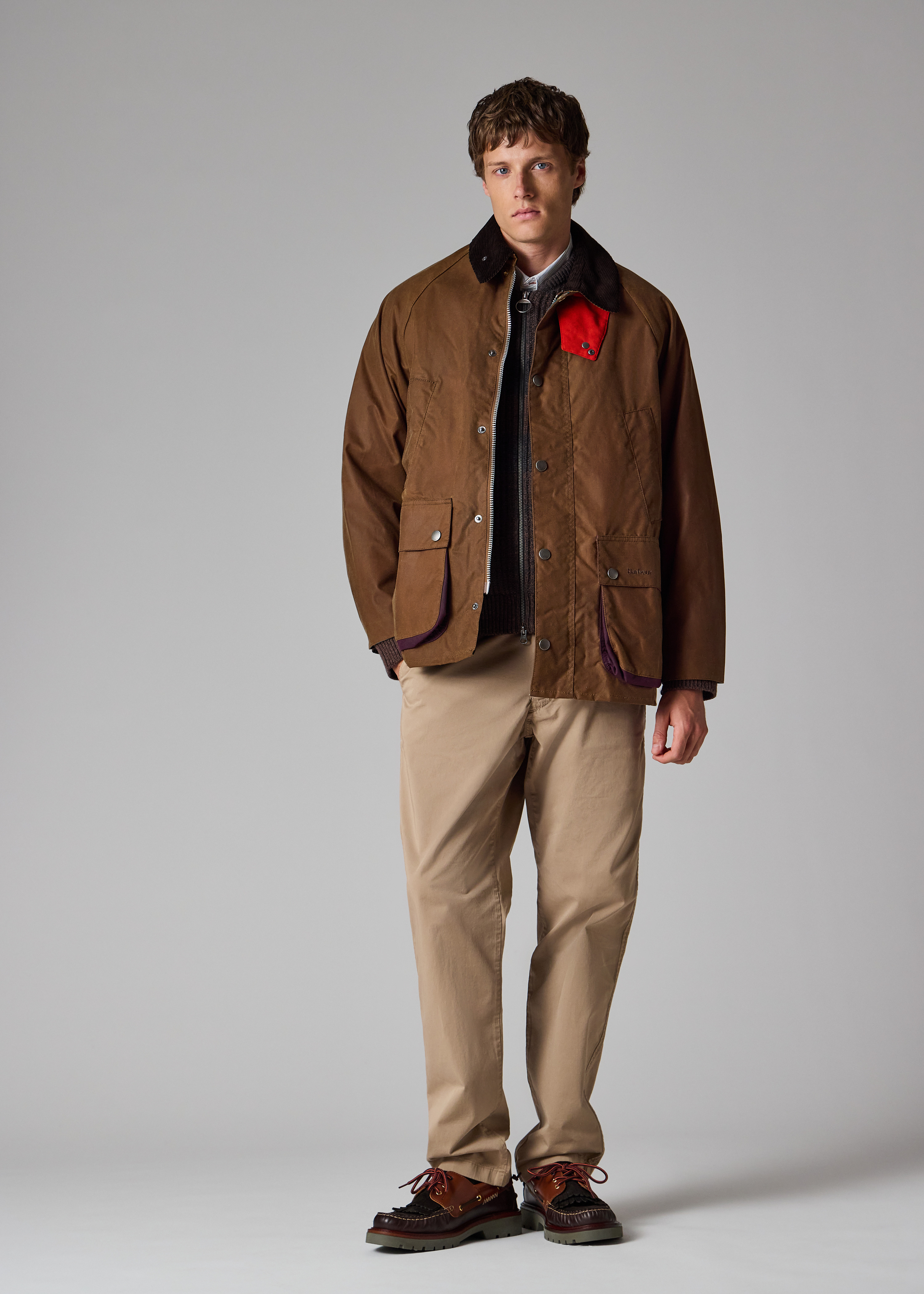 Paul Smith loves Barbour - Tan Oversized Bedale Wax Jacket - 9