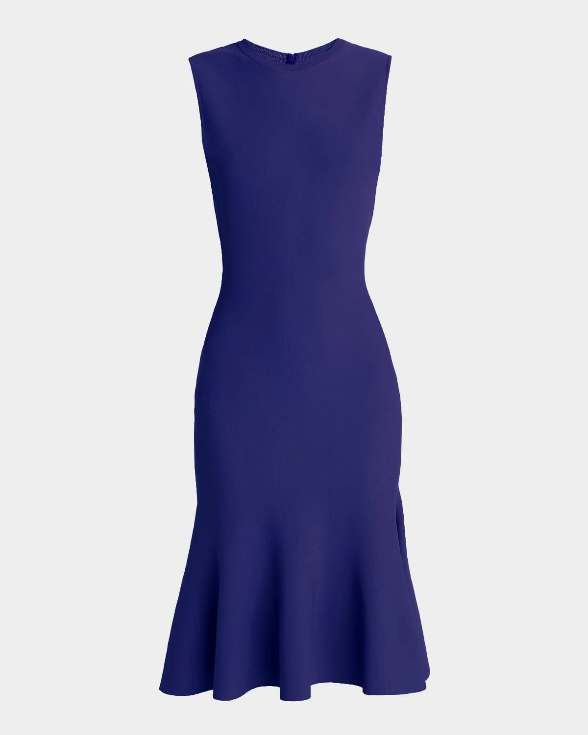 Sleeveless Compact Knit Fit-And-Flare Dress - 1