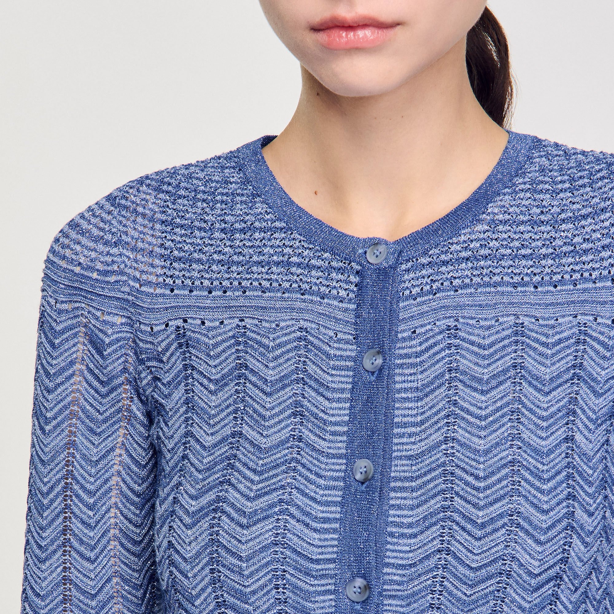 GLITTER KNIT CARDIGAN - 3