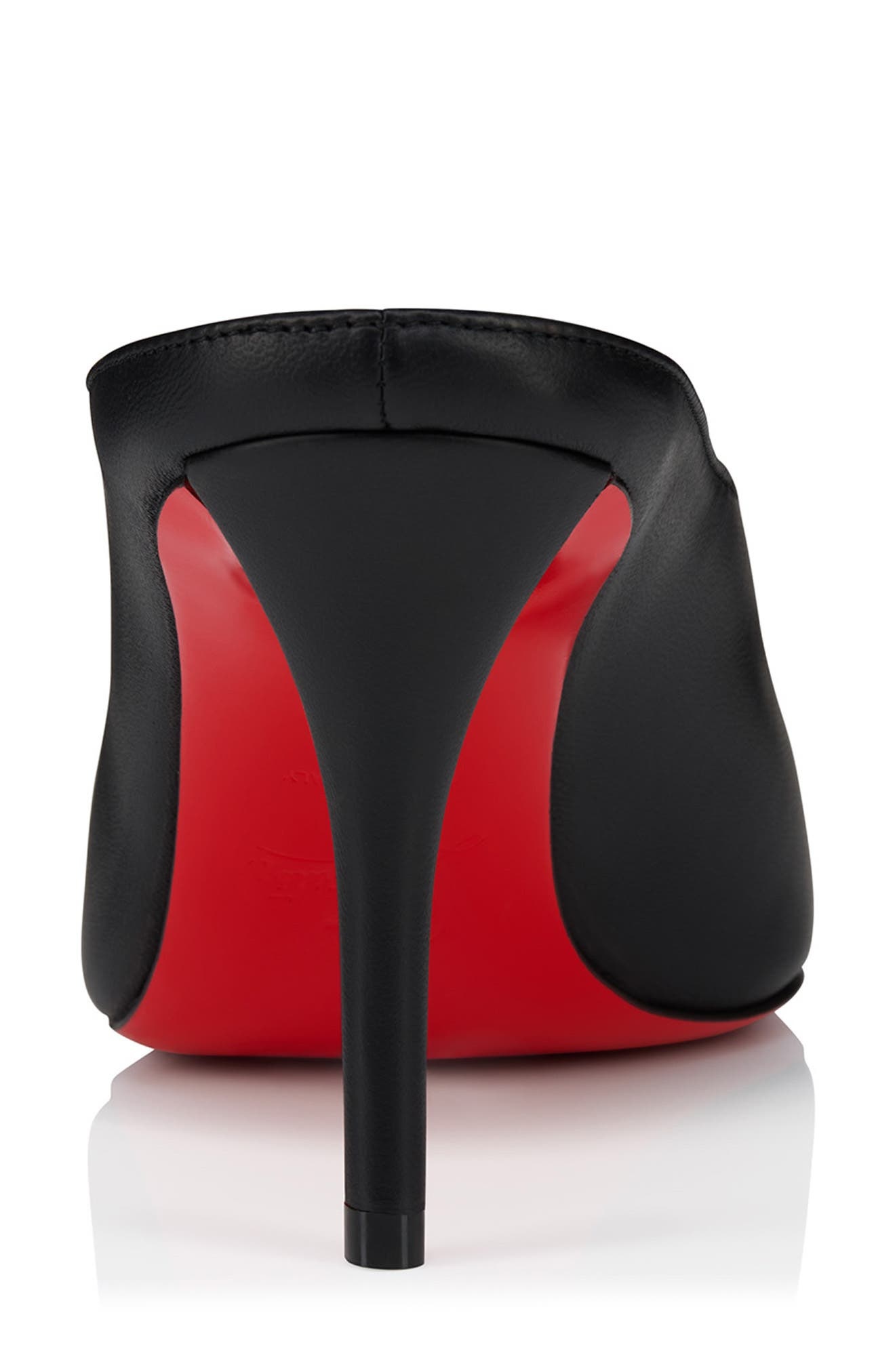 Christian Louboutin Miss Z Slimimule Pointed Toe Mule in Black/Lin Black at Nordstrom - 7