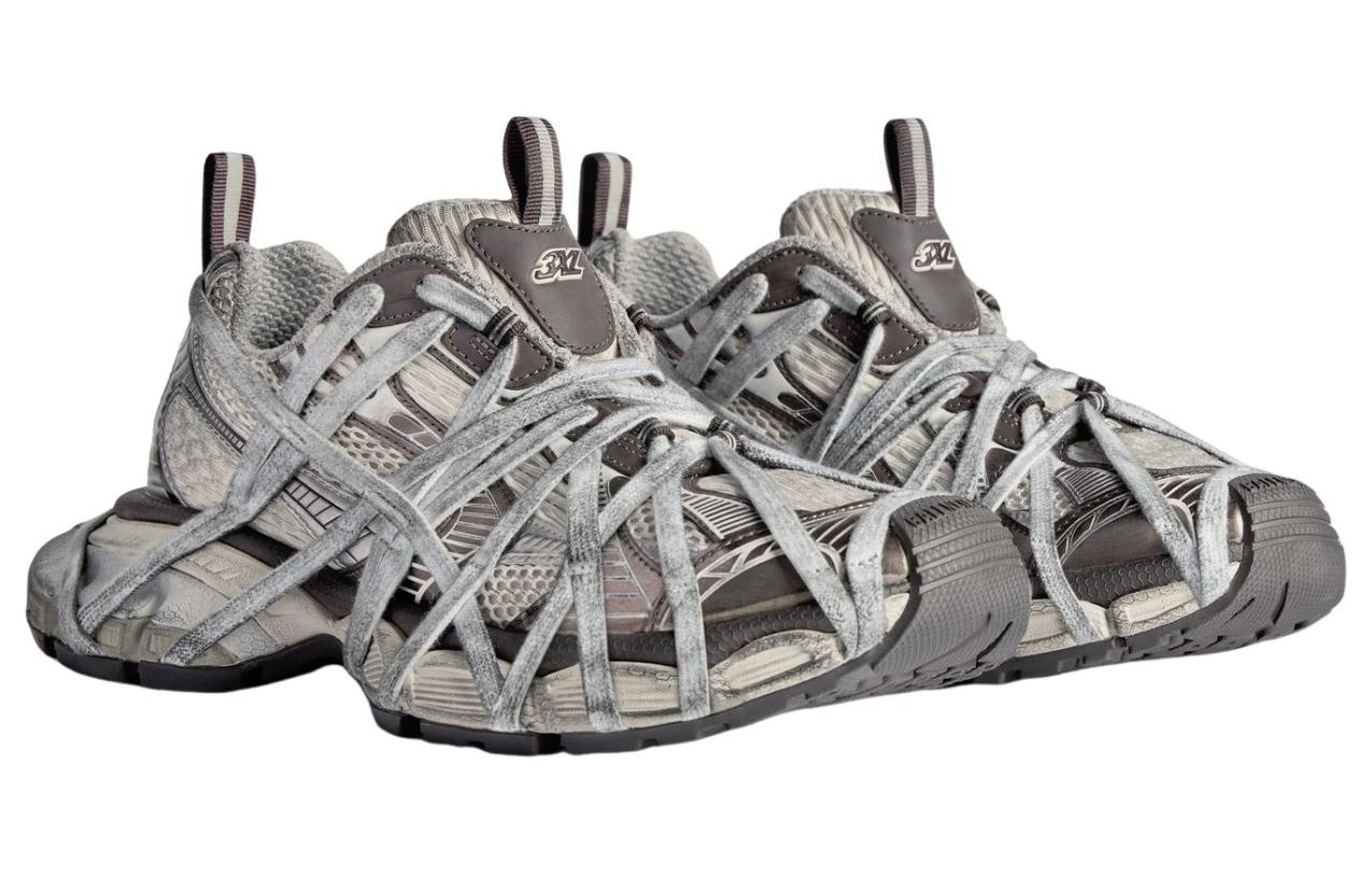 Balenciaga 3XL Extreme Lace Sneakers 'Brown Grey Beige Mesh and Polyurethane' 778698W3XLL2097 - 3
