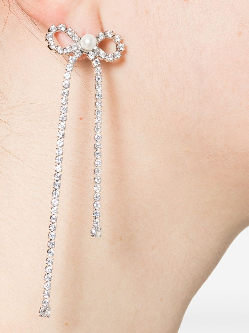 self-portrait crystal-embellished drop earrings outlook