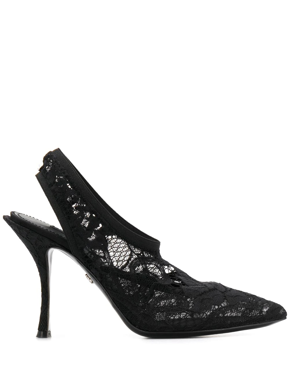 floral lace slingback pumps - 1