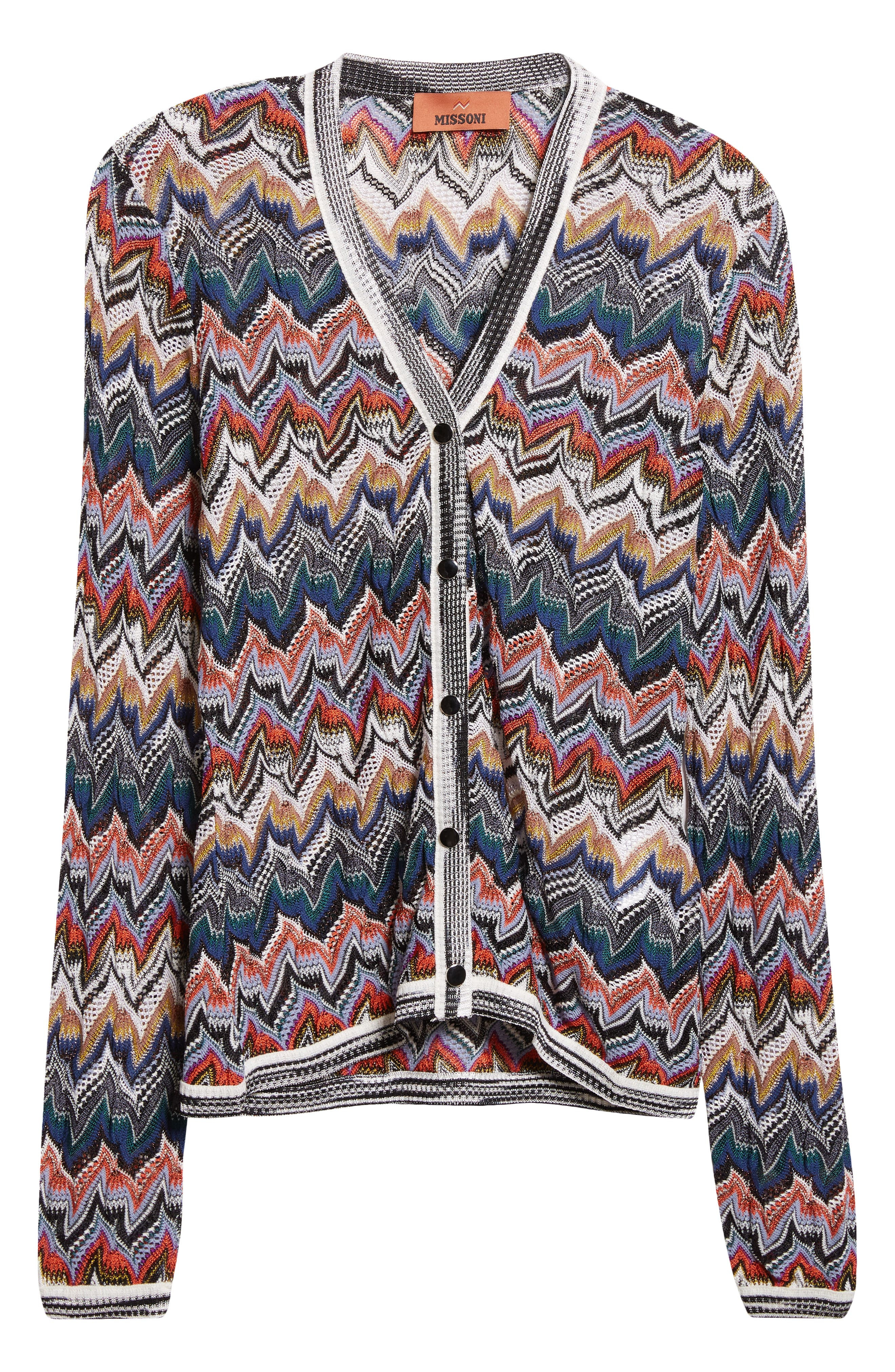 Missoni Zigzag Stripe Cardigan in Blue Multi at Nordstrom - 5