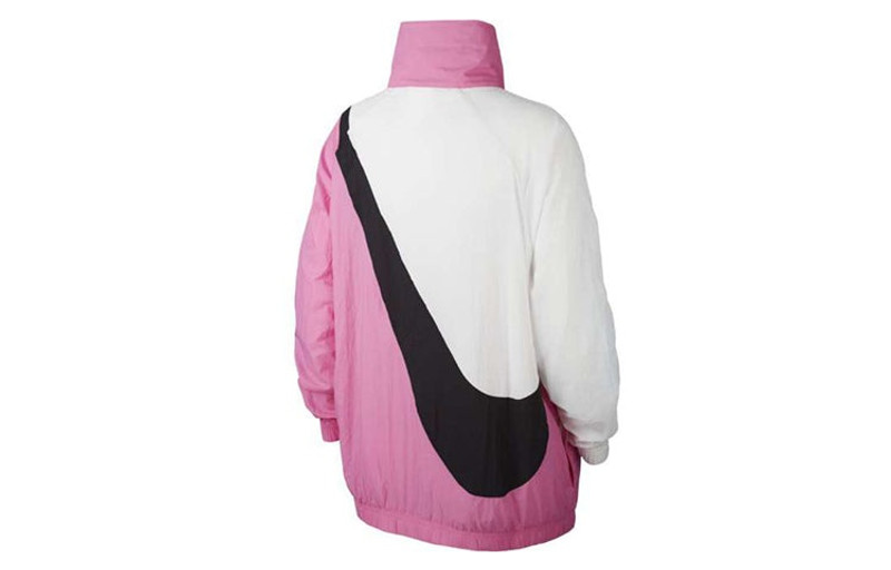 Nike Nike Sportswear Woven Swoosh Logo Woven Jacket Pink/White BV3685-610 outlook