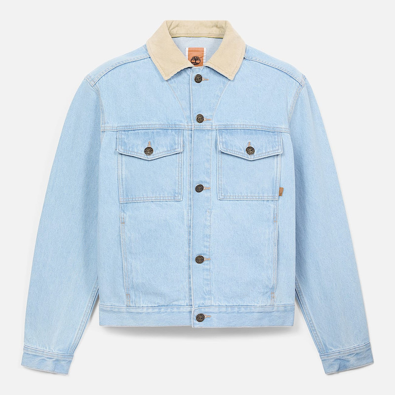 Corduroy Collared Denim Jacket 1