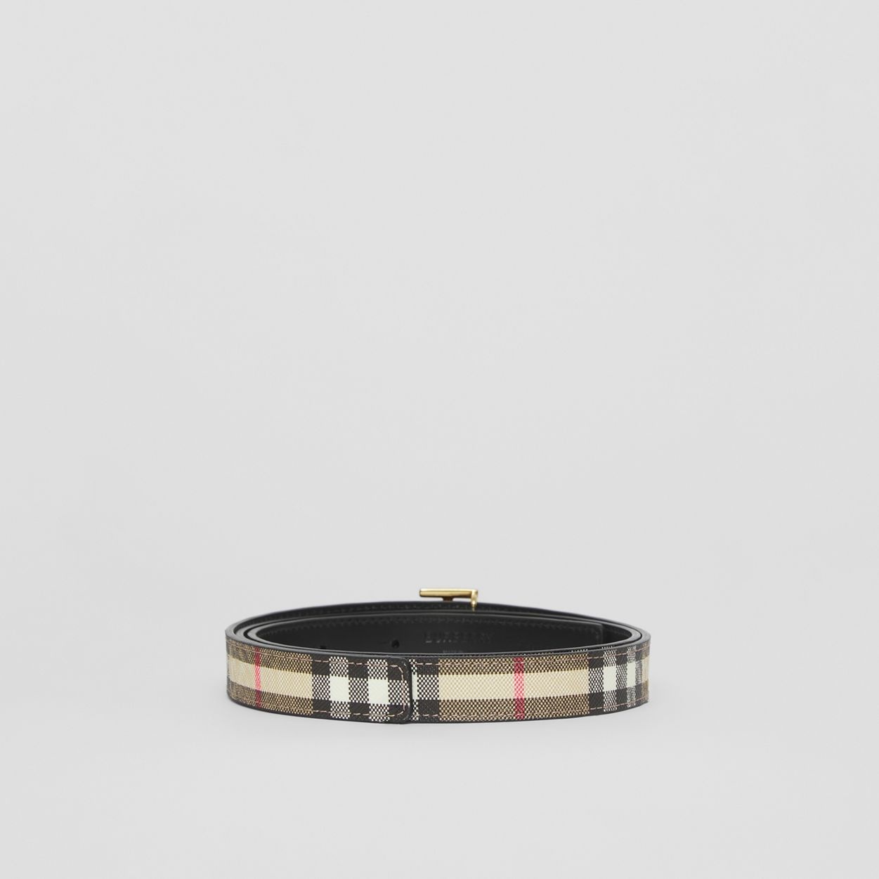 Reversible Vintage Check and Leather Belt - 6