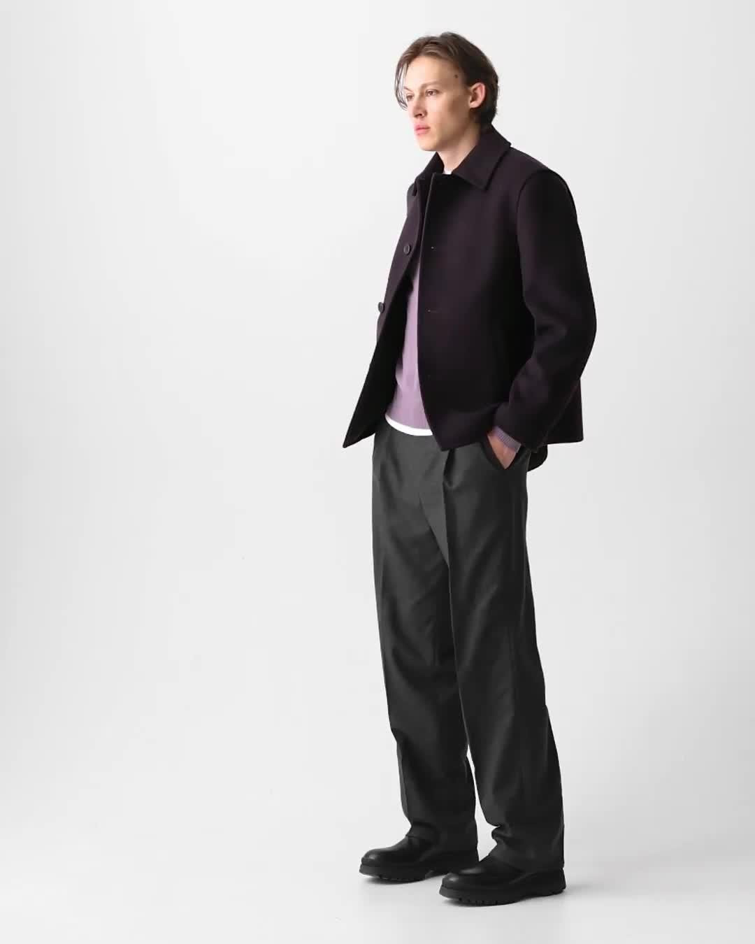 Peacoat in Plush Melton - 7