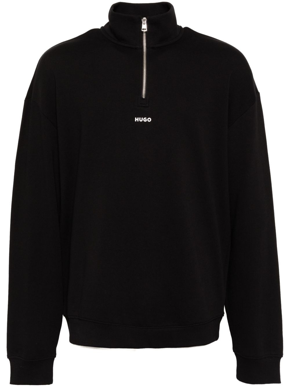 Zip-Neck Logo print sweatshirt - 1