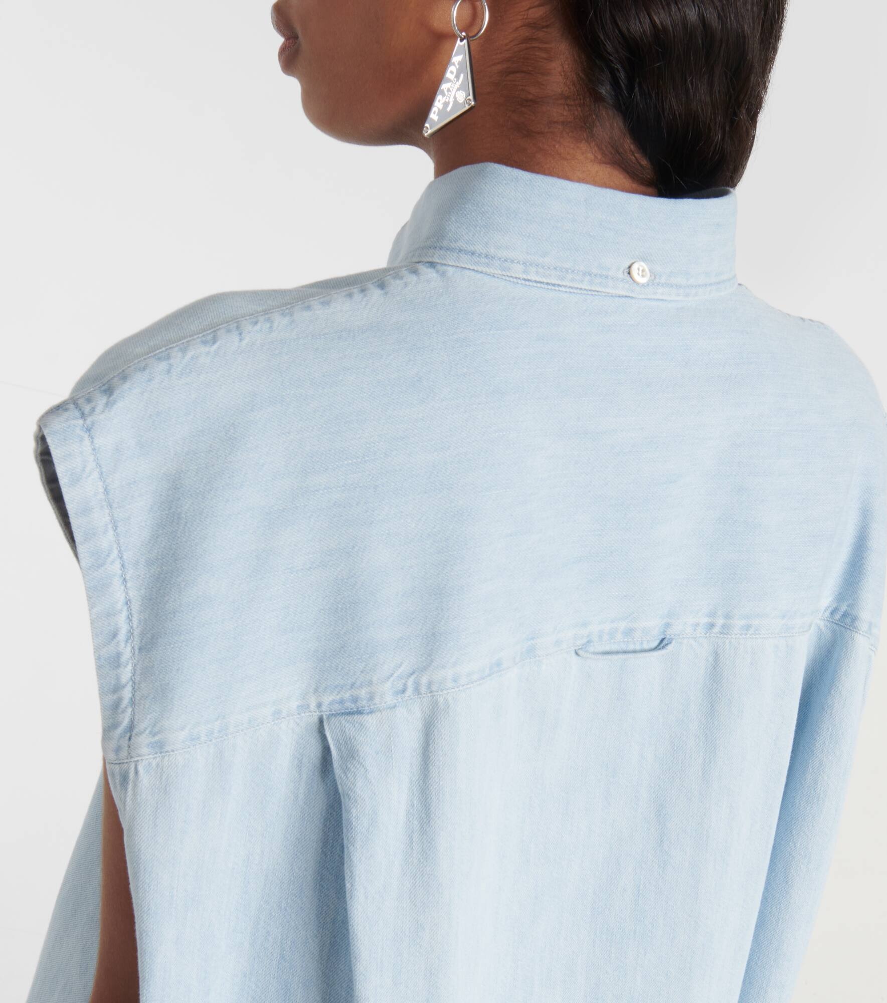 Oversized denim shirt dress - 7